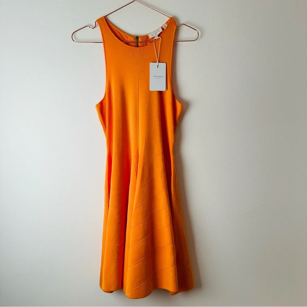 New Ted Baker London Salny Knit circle skirt mini Dress - Picture 8 of 14